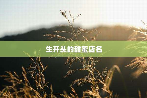 生开头的甜蜜店名