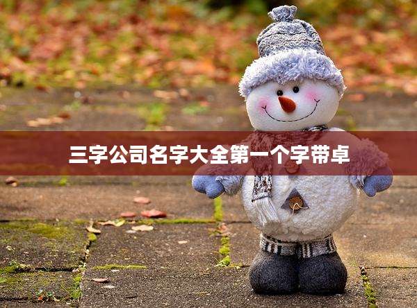 三字公司名字大全第一个字带卓