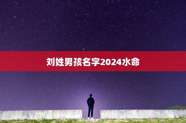 刘姓男孩名字2024水命