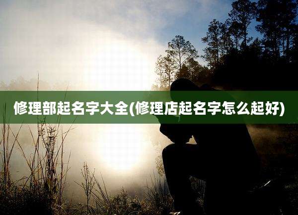 修理部起名字大全(修理店起名字怎么起好)