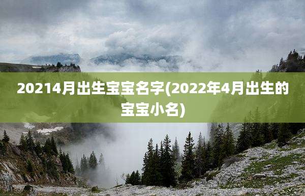 20214月出生宝宝名字(2022年4月出生的宝宝小名)