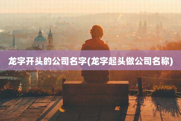 龙字开头的公司名字(龙字起头做公司名称)