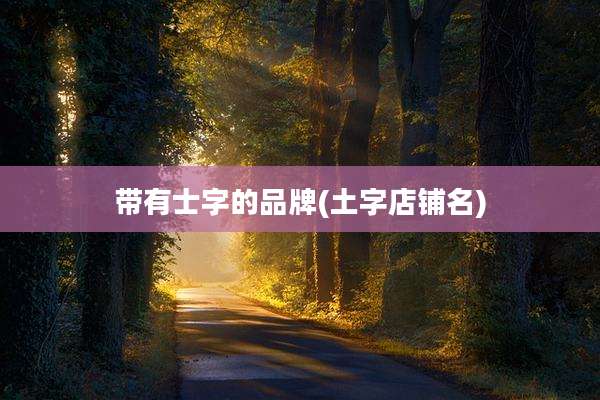 带有士字的品牌(土字店铺名)
