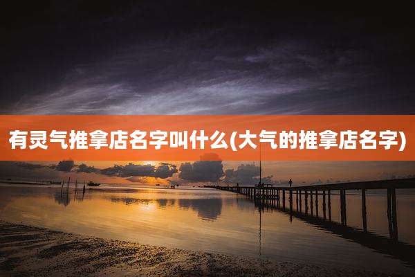 有灵气推拿店名字叫什么(大气的推拿店名字)