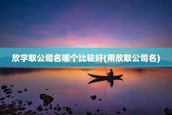 欣字取公司名哪个比较好(用欣取公司名)