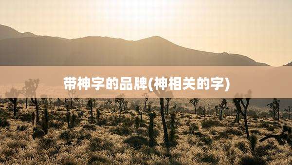 带神字的品牌(神相关的字)