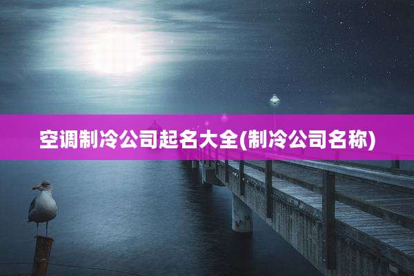空调制冷公司起名大全(制冷公司名称)