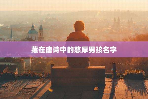 藏在唐诗中的憨厚男孩名字