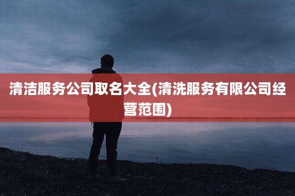清洁服务公司取名大全(清洗服务有限公司经营范围)