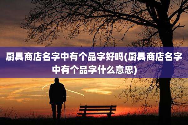 厨具商店名字中有个品字好吗(厨具商店名字中有个品字什么意思)
