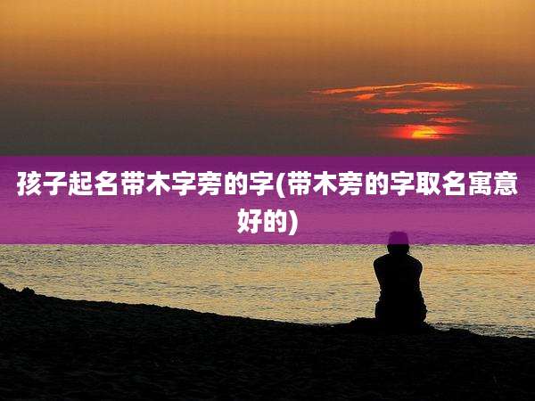 孩子起名带木字旁的字(带木旁的字取名寓意好的)