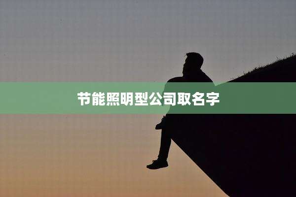 节能照明型公司取名字
