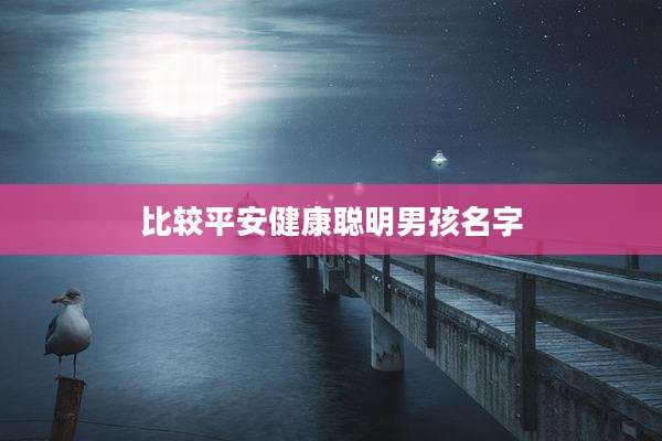 比较平安健康聪明男孩名字