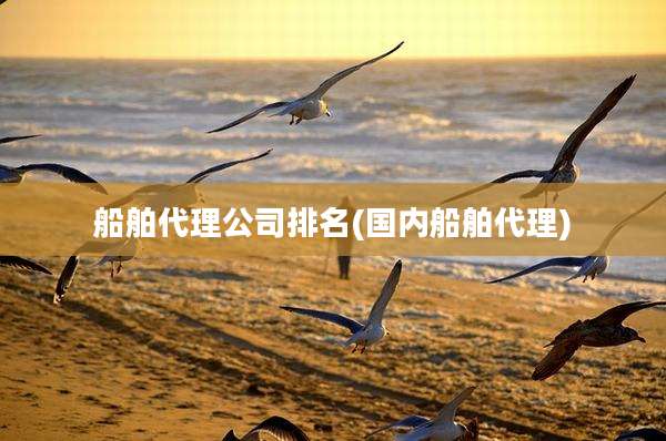 船舶代理公司排名(国内船舶代理)