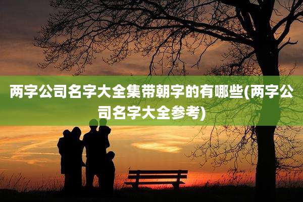 两字公司名字大全集带朝字的有哪些(两字公司名字大全参考)