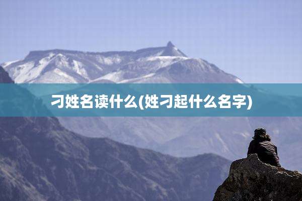 刁姓名读什么(姓刁起什么名字)