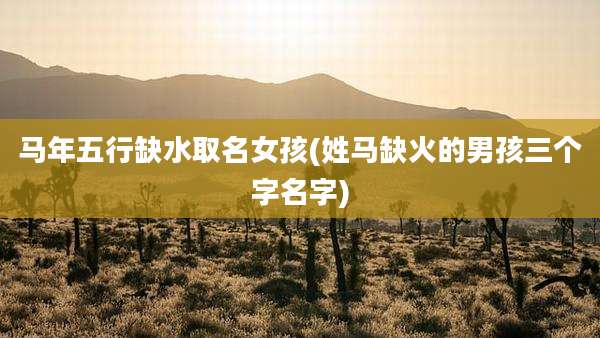 马年五行缺水取名女孩(姓马缺火的男孩三个字名字)