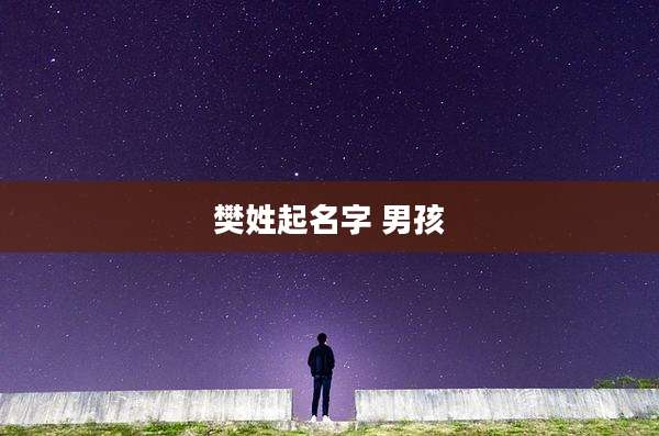 樊姓起名字 男孩