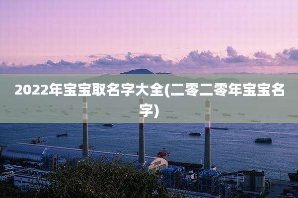 2022年宝宝取名字大全(二零二零年宝宝名字)