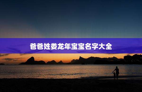 爸爸姓娄龙年宝宝名字大全
