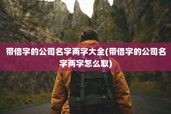 带倍字的公司名字两字大全(带倍字的公司名字两字怎么取)