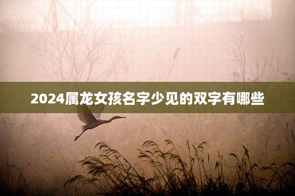 2024属龙女孩名字少见的双字有哪些