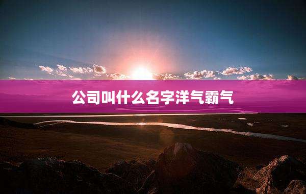 公司叫什么名字洋气霸气