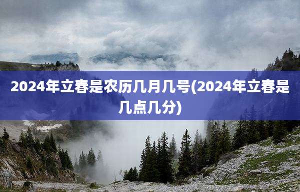 2024年立春是农历几月几号(2024年立春是几点几分)