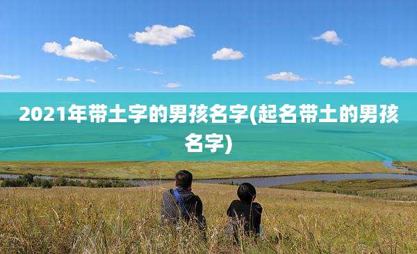 2021年带土字的男孩名字(起名带土的男孩名字)