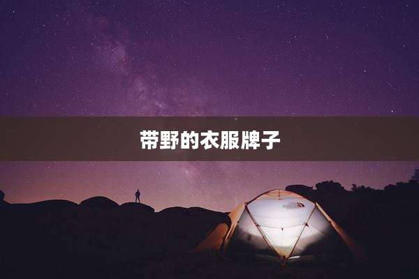 带野的衣服牌子
