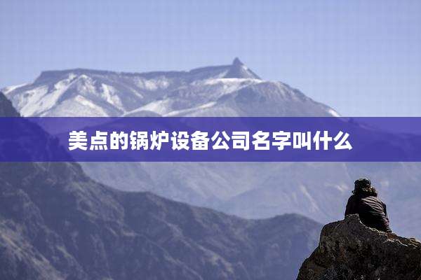 美点的锅炉设备公司名字叫什么