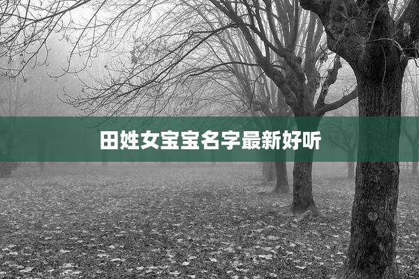田姓女宝宝名字最新好听