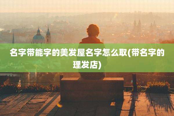 名字带能字的美发屋名字怎么取(带名字的理发店)