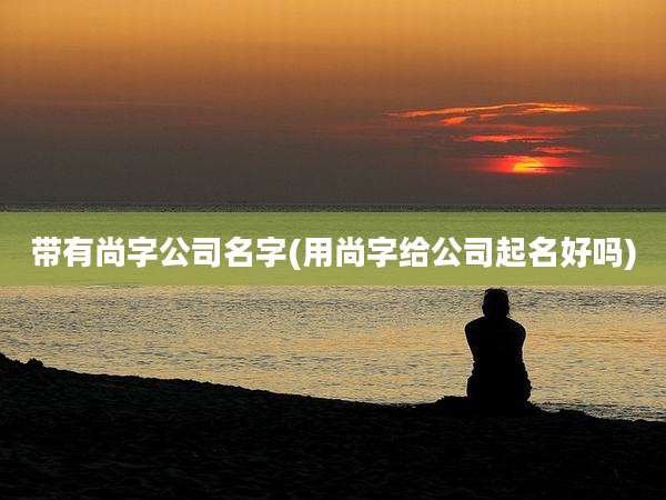 带有尚字公司名字(用尚字给公司起名好吗)