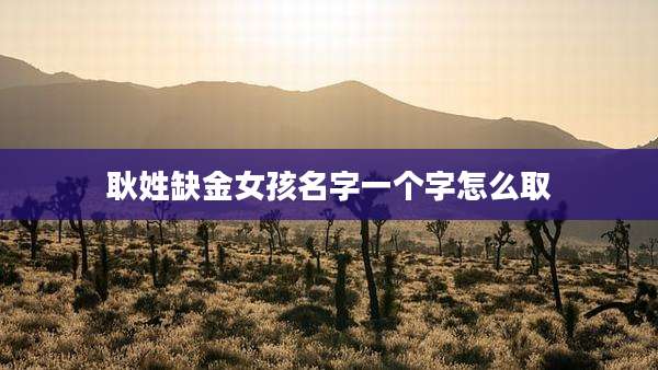 耿姓缺金女孩名字一个字怎么取