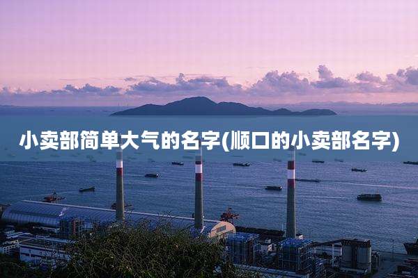 小卖部简单大气的名字(顺口的小卖部名字)