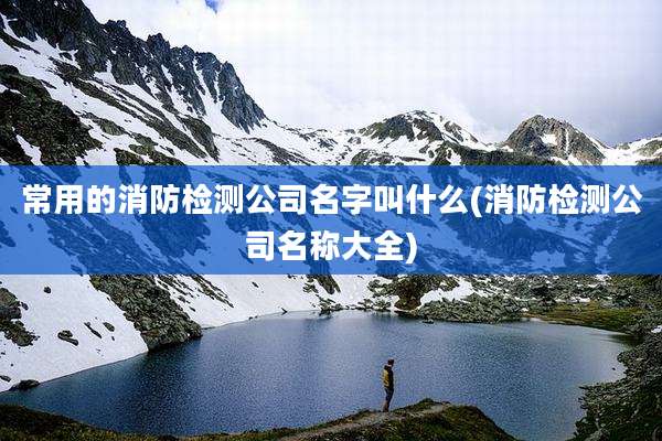 常用的消防检测公司名字叫什么(消防检测公司名称大全)