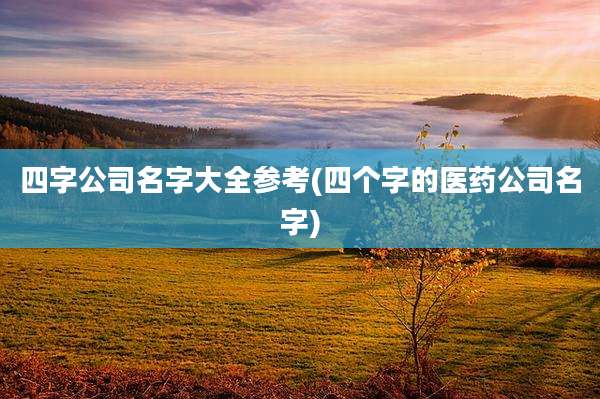 四字公司名字大全参考(四个字的医药公司名字)