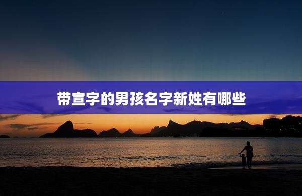 带宣字的男孩名字新姓有哪些