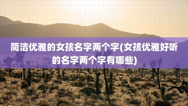 简洁优雅的女孩名字两个字(女孩优雅好听的名字两个字有哪些)