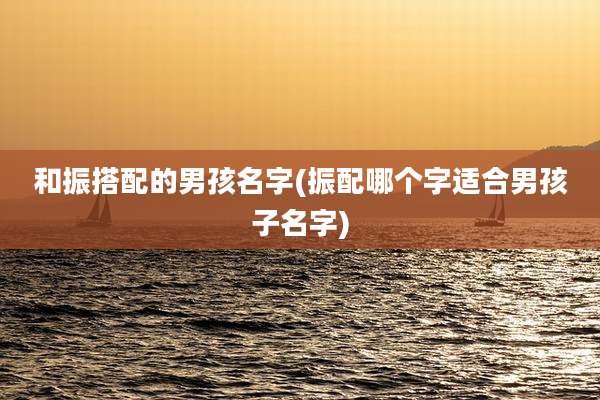 和振搭配的男孩名字(振配哪个字适合男孩子名字)
