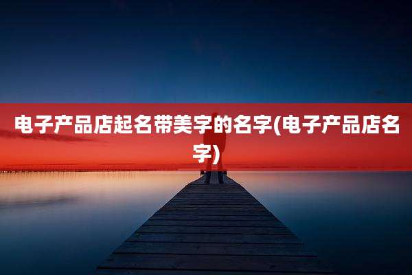 电子产品店起名带美字的名字(电子产品店名字)