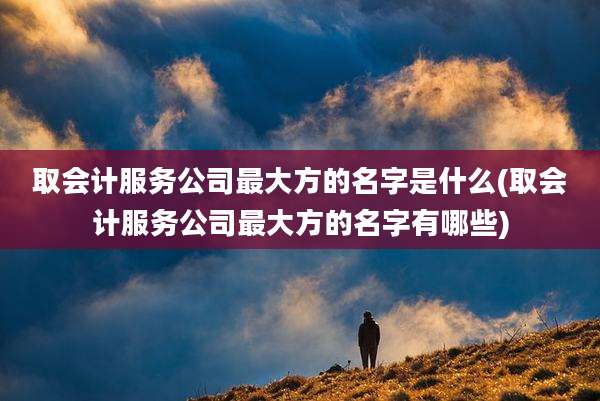 取会计服务公司最大方的名字是什么(取会计服务公司最大方的名字有哪些)