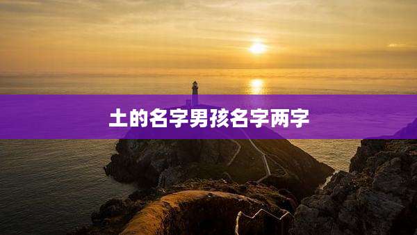 土的名字男孩名字两字