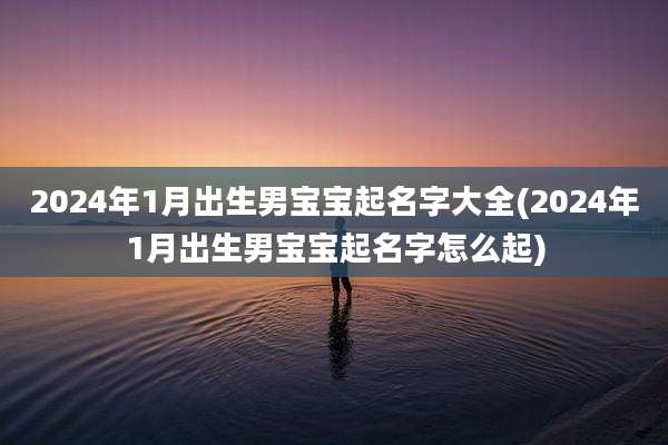 2024年1月出生男宝宝起名字大全(2024年1月出生男宝宝起名字怎么起)