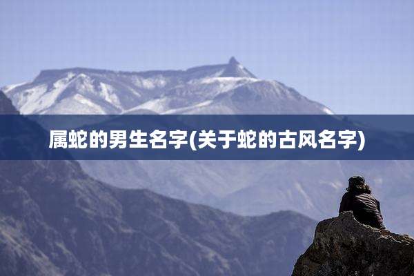 属蛇的男生名字(关于蛇的古风名字)