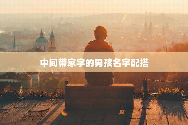 中间带家字的男孩名字配搭