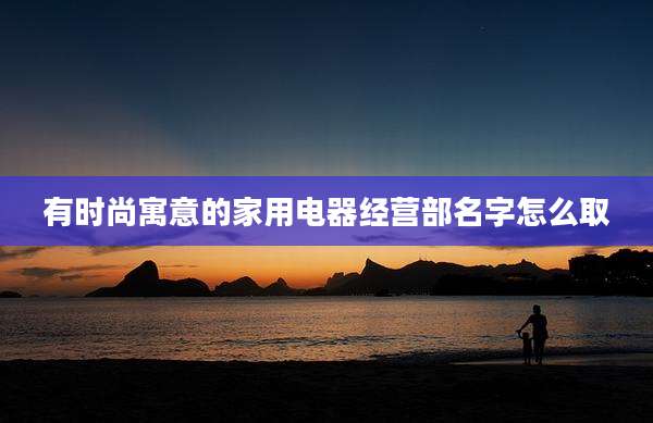 有时尚寓意的家用电器经营部名字怎么取