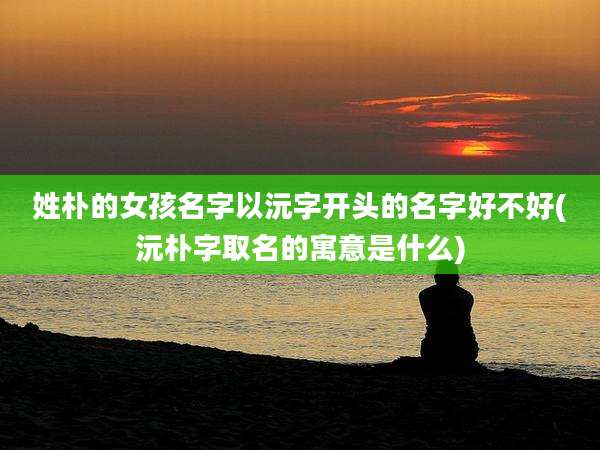 姓朴的女孩名字以沅字开头的名字好不好(沅朴字取名的寓意是什么)