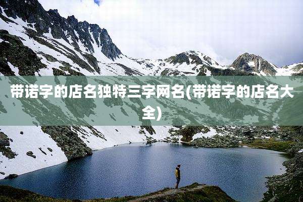 带诺字的店名独特三字网名(带诺字的店名大全)